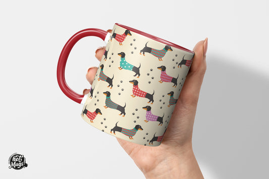 Dackel mit Pullover - Die Tassendruckerei - Hotmugs.de