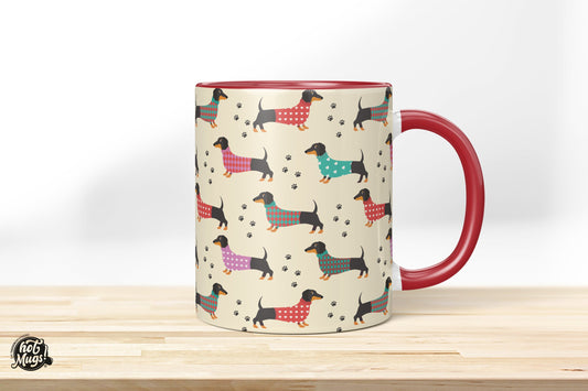 Dackel mit Pullover - Die Tassendruckerei - Hotmugs.de