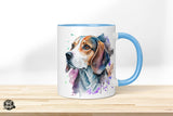 Beagle - Wasserfarben-Stil - Die Tassendruckerei - Hotmugs.de