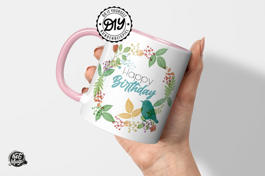 Blümchen Tasse - Dein Text - Die Tassendruckerei - Hotmugs.de