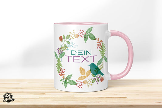 Blümchen Tasse - Dein Text - Die Tassendruckerei - Hotmugs.de