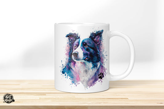 Border Collie - Wasserfarben-Stil - Die Tassendruckerei - Hotmugs.de
