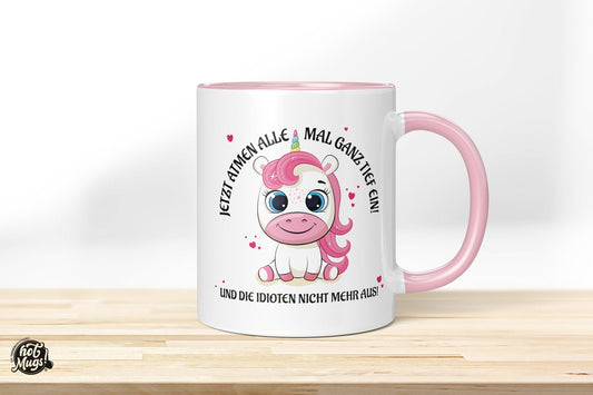 Ganz tief einatmen - Einhorn - Die Tassendruckerei - Hotmugs.de