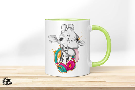 Giraffe mit Kopfhörer - Die Tassendruckerei - Hotmugs.de