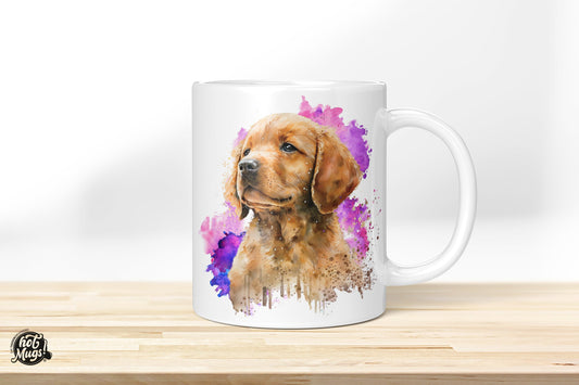 Golden-Retriever - Wasserfarben-Stil - Die Tassendruckerei - Hotmugs.de
