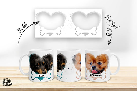 Herz & Knochen - Fototasse - Die Tassendruckerei - Hotmugs.de