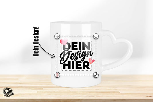 Herztasse » Dein Design! - Die Tassendruckerei - Hotmugs.de