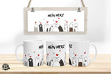 Katzenpfoten mit Herzen - Die Tassendruckerei - Hotmugs.de