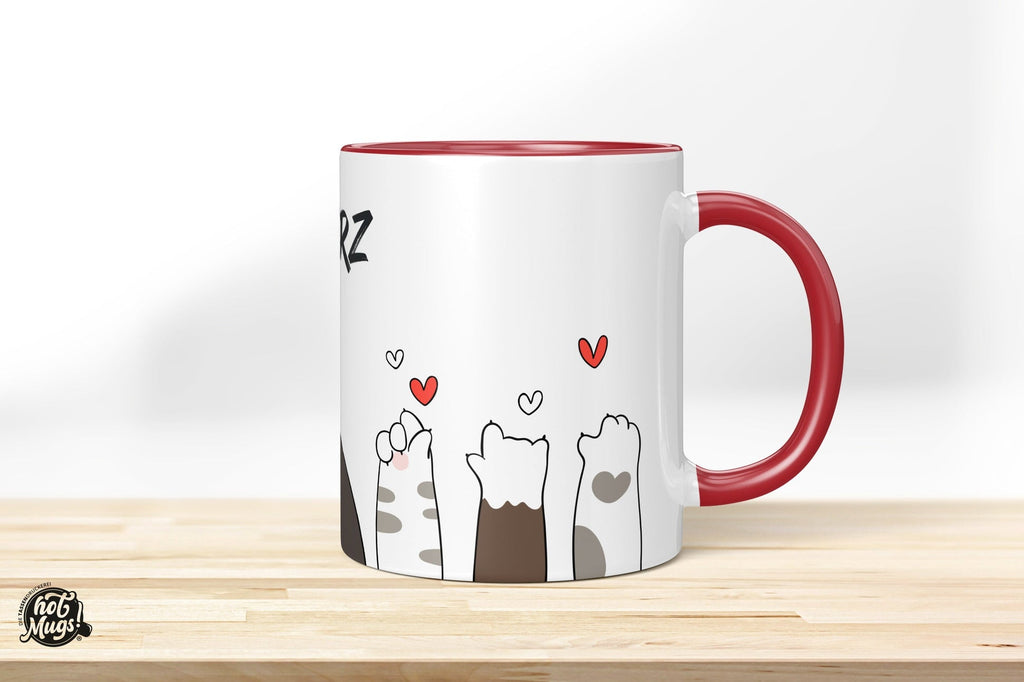 Katzenpfoten mit Herzen - Die Tassendruckerei - Hotmugs.de