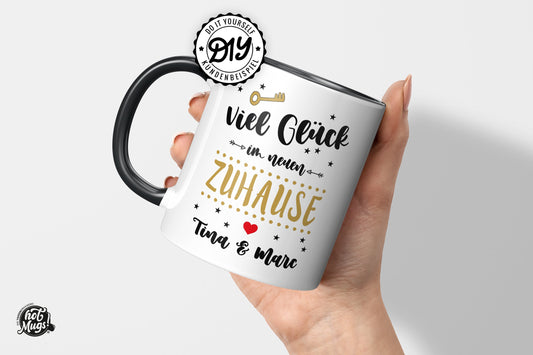 Viel Glück im neuen Zuhause - Dein Text - Die Tassendruckerei - Hotmugs.de