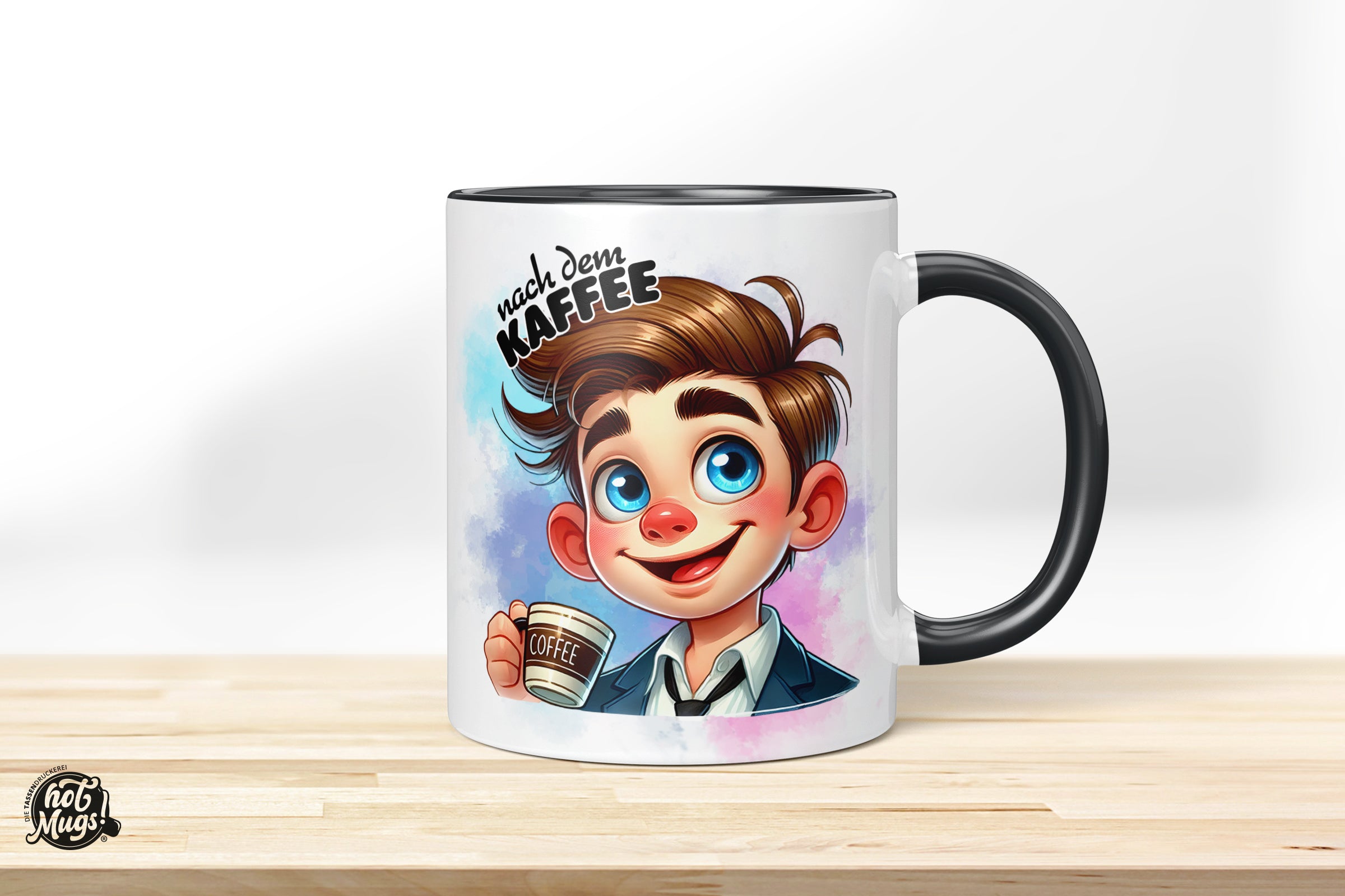 Motivtasse „Vor / Nach dem Kaffee – Mann“ online kaufen –