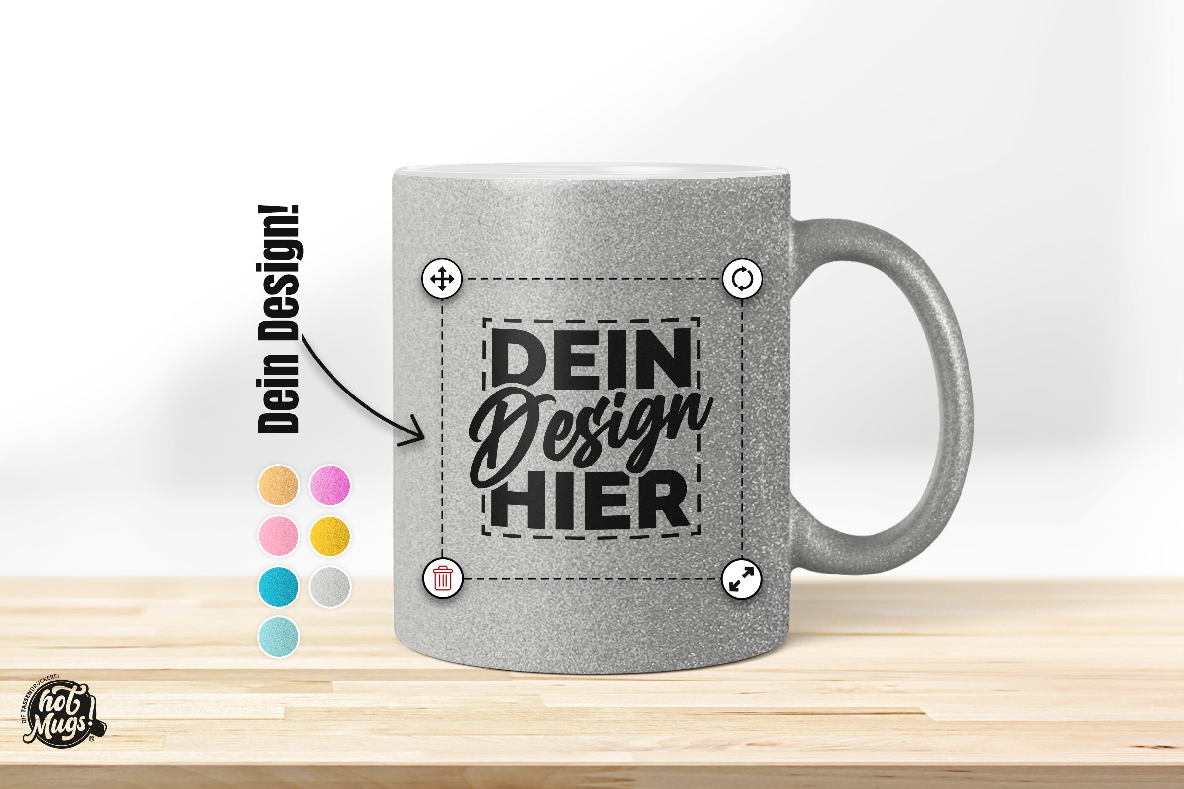 Glitzertasse » Dein Design! - Die Tassendruckerei - Hotmugs.de