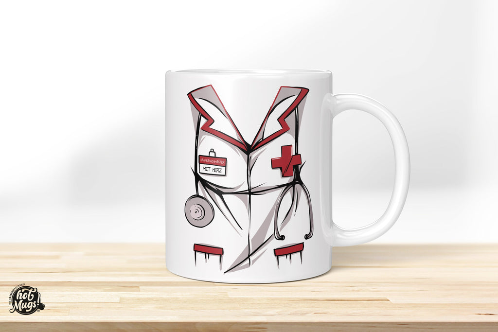 Krankenschwester mit Herz - Die Tassendruckerei - Hotmugs.de